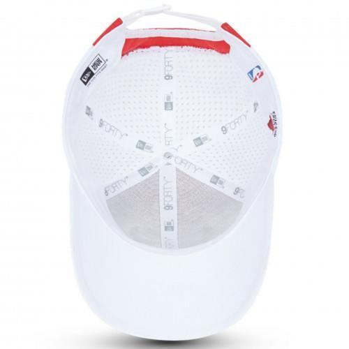 Casquette - NEW ERA - Chicago Bulls - Blanc - Rouge - Polyester - Adulte - Mixte
