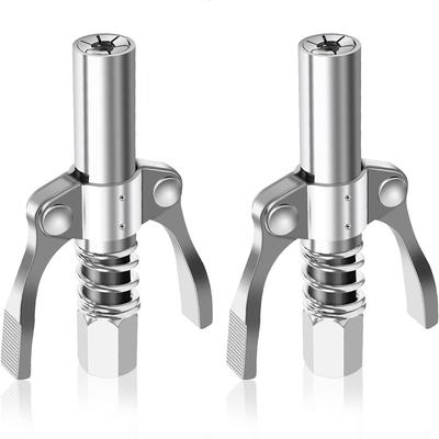 2x Grease Coupler High-Pressure Quick Release Lock Oil Injection Nozzles 3.66in