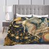 Language of Flowers Alphonse Mucha Flannel Blanket Winter Soft Warm Bedding Throws Couch Bed Novelty Bedspread Sofa Bed Cover