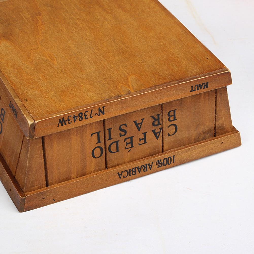 Wooden Succulent Planter Plant Container Multifunctional Flower Bed Pot Desktop Storage Box for Indoor Outdoor