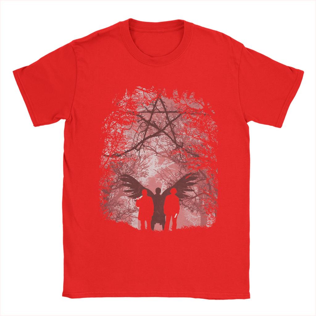 Famous Hunters T-Shirts Supernatural Sam And Dean Hip Hop Funny 100% Cotton Tee Shirt Short Sleeve T Shirts Plus Size Tops