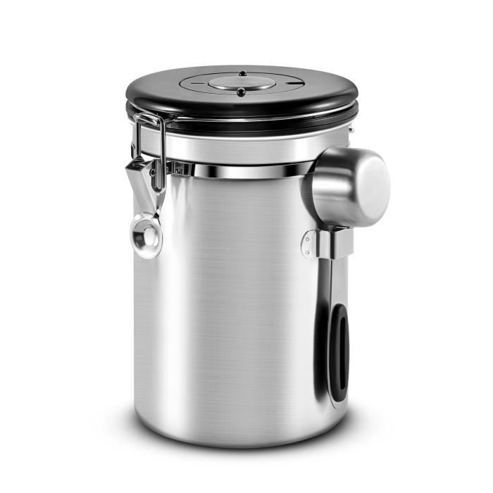 Boîte à Café Hermétique - 1.8L Bidons en Acier Inoxydable