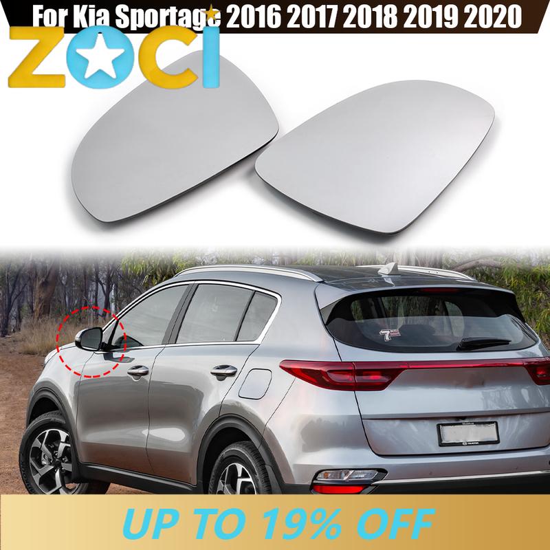 For KIA Sportage 2016 2017 2018 Left Right Driver Passenger Side Wing Mirror Glass Heated Convex Lens