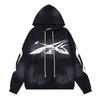 Mens Womens Oversized Hooded Sweatshirt Streetwear Vintage Washed Cotton Pullover Casual Long Sleeve