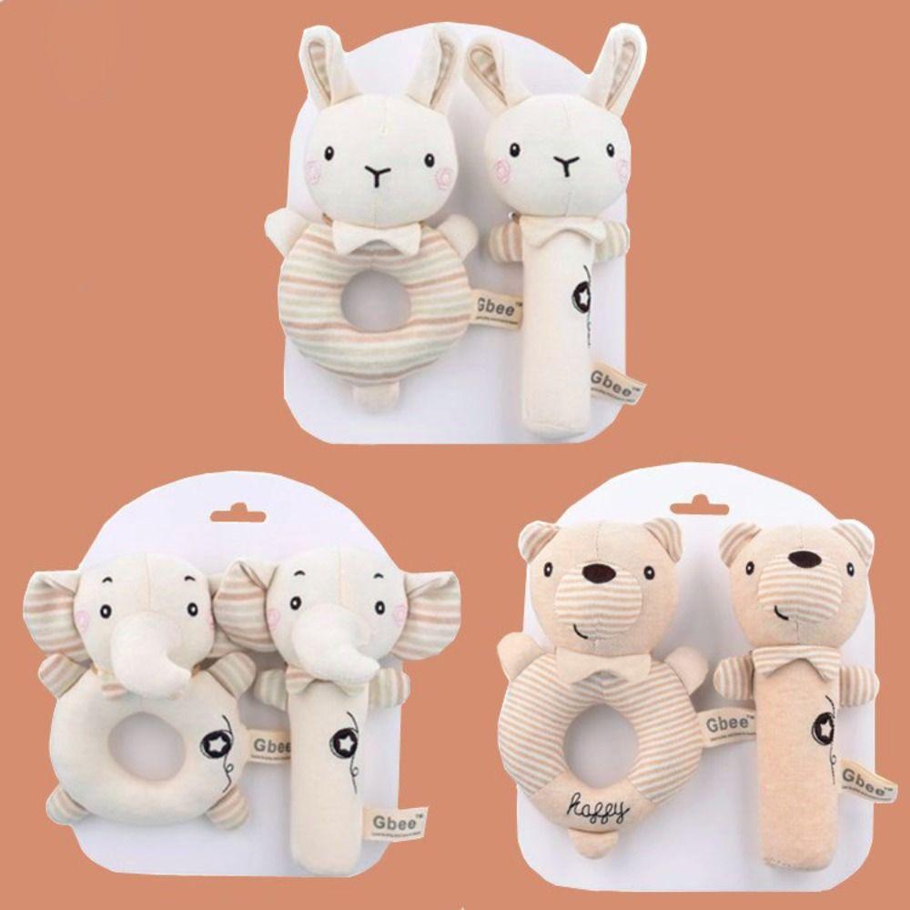 Cartoon Animals Baby Hand Shaker Plush Infant Rattle Creative Newborn Comfort Toy