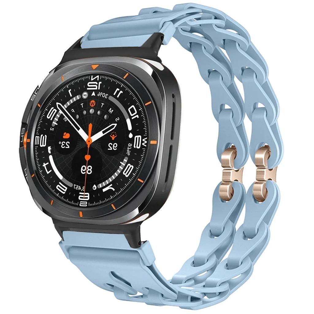 Silicone Chain Strap for Samsung Galaxy Watch 2025/7 Ultra 47mm Wristband Band Bracelet for Galaxy Watch ultra 2025 Watchband