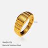 European and American retro niche ins stainless steel ring temperament light luxury embossing irregular closed titanium steel ring