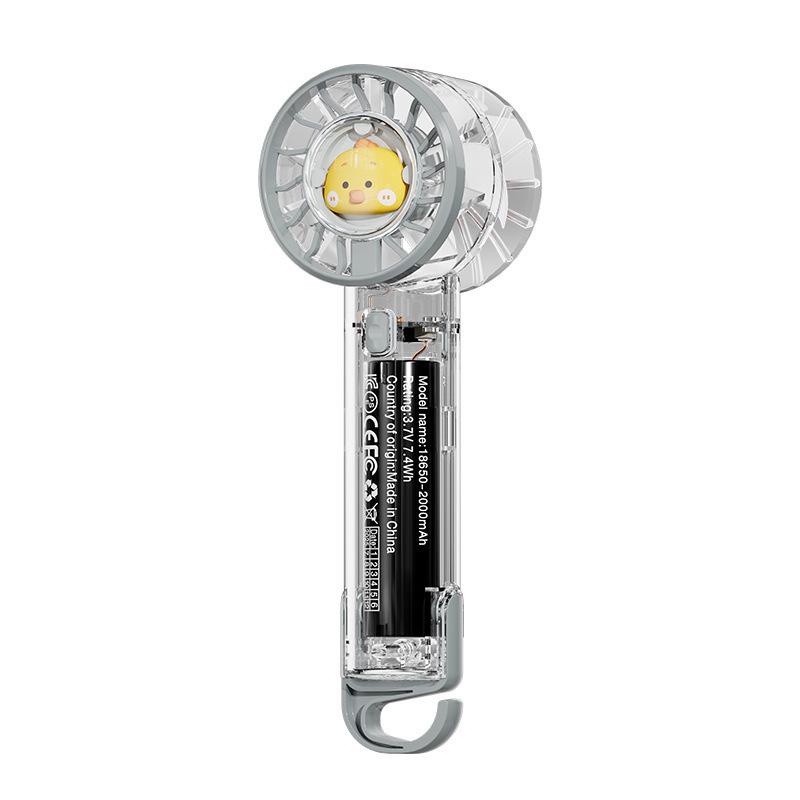 

Figure Portable USB Handheld Fan with Climbing Hook and Atmosphere Light Chicken Figure