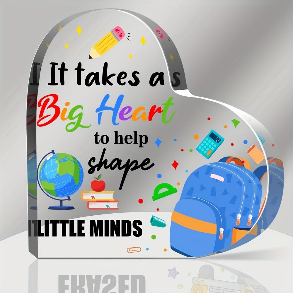 

1pc Inspirational Teacher Appreciation Gift - Acrylic Thank You Plaque with Motivational Quote, Perfect for Student S Day, Birthday, or Graduation 10*10cm