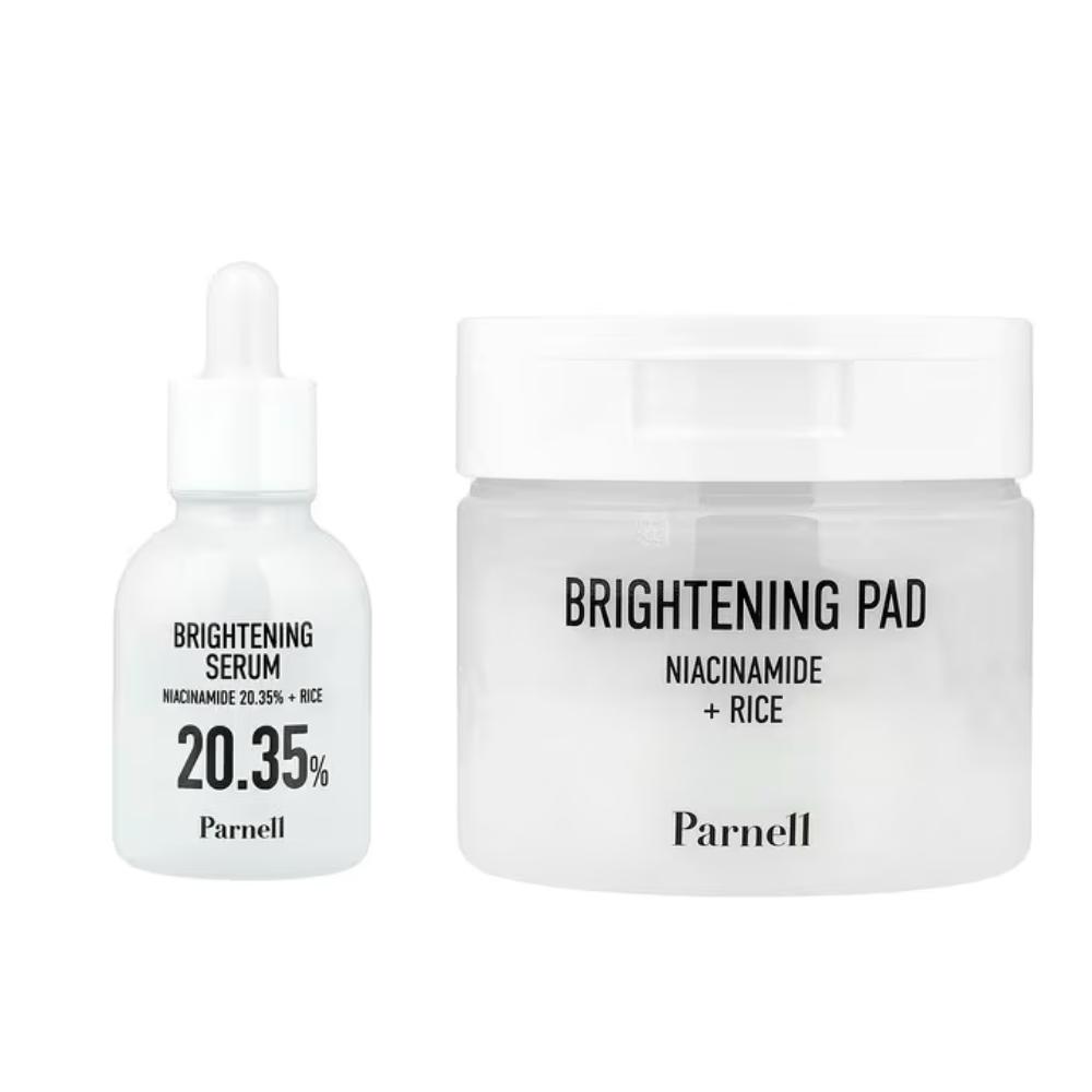 Parnell Niacinamide 20.35 Brightening Serum 30ml + Rice Brightening Pad 80ea Set