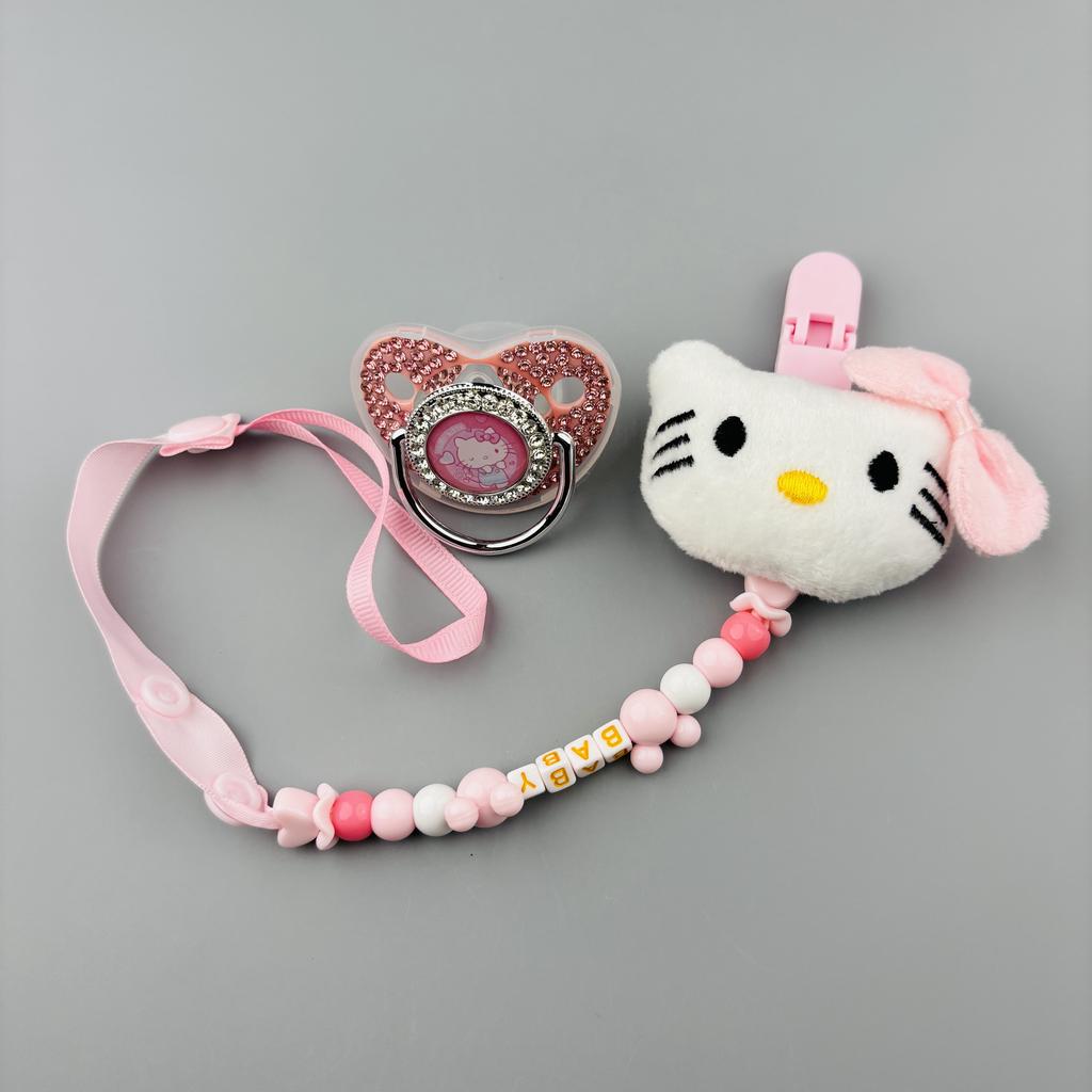 Baby pacifiers come with personalized pacifier clips and dust covers baby lace hats and cat shoes baby showers and birthday