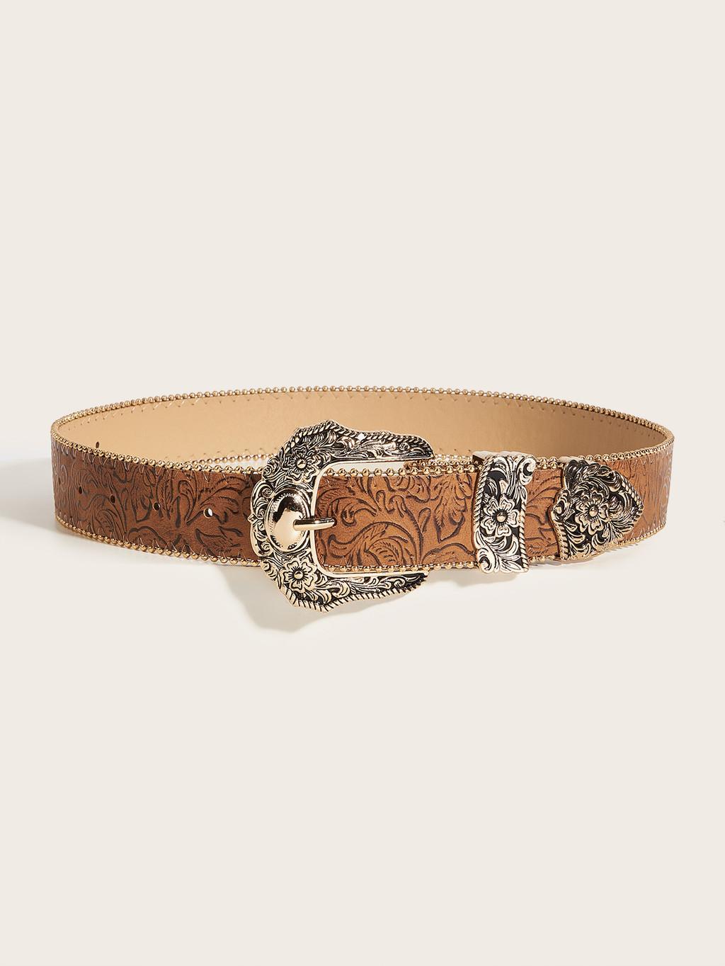 Панк-рок кожаный ремень из ПУ с металлической застежкой-кнопкой для уличной и повседневной одежды 100cm