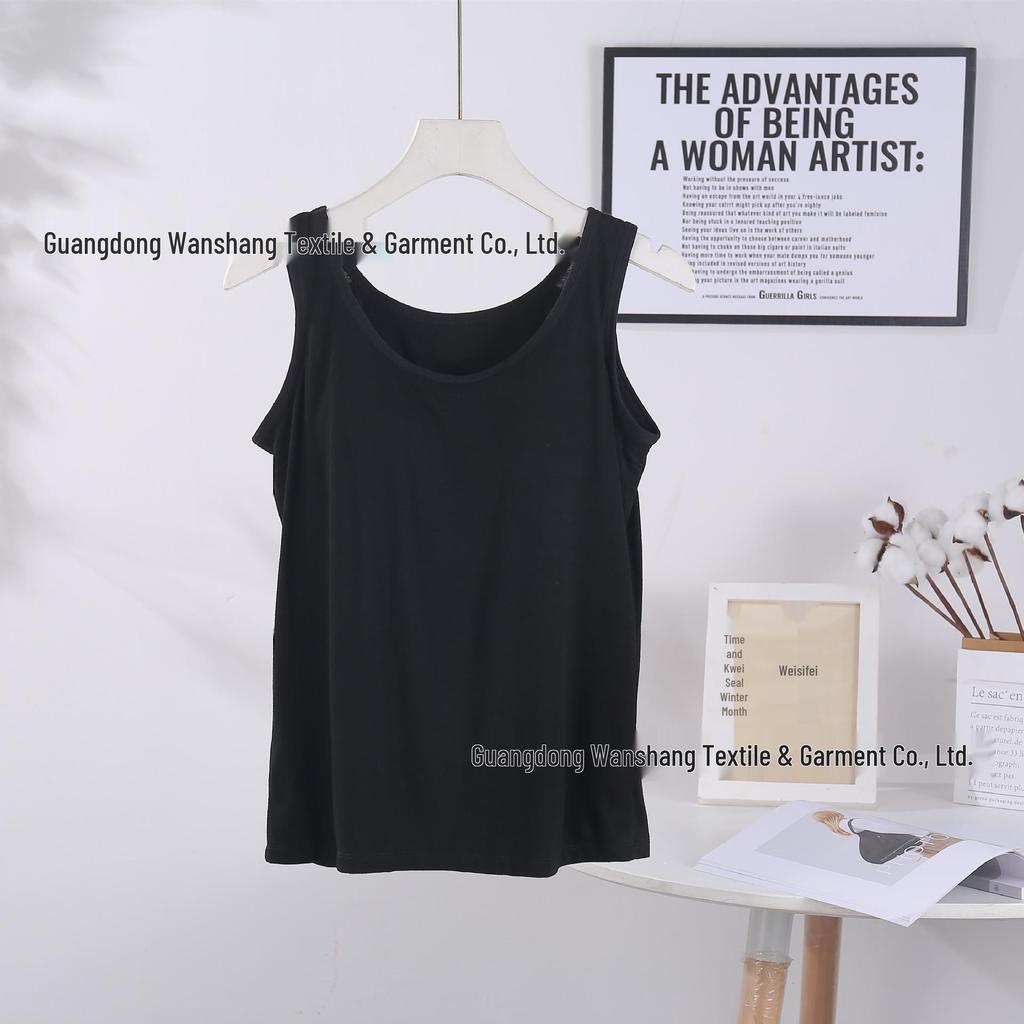 Damen Modal Gepolstertes Sport Yoga Tank Top mit Fixierten Cups - Erhältlich in 6 Größen & 6 Farben.