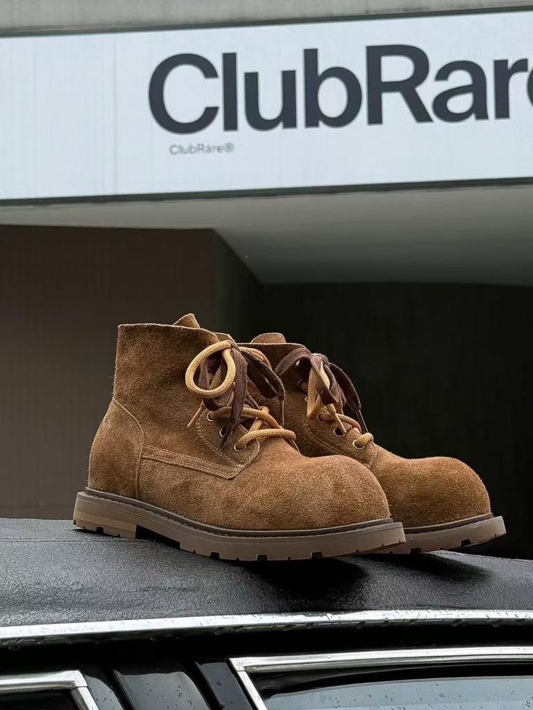 Top layer cowhide women's 2026 autumn and winter new women's high top retro leather women's shoes versatile boots
