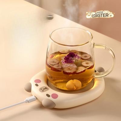 Heating Coasters Hot Milk Tea Home Warming Coasters Temperature Adjustable Base Heating Office Health