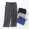Men's Casual Modal Cropped Pants - Comfortable for Outdoor, Pajama, or Home Wear - Loose Fit for Spring and Summer.
