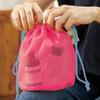 Reusable Mesh Drawstring Bag Ultra Light Travel Toiletry Bag Makeup Storage Bag  Cosmetic Pouch