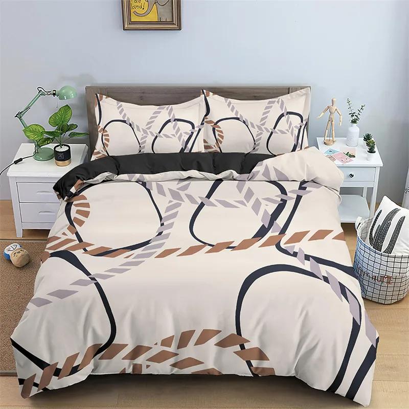 Nordic Geometric Duvet Cover Abstract Bedding Set Single King for Teen Adults Room Decor Microfiber Comforter Cover Pillowcases