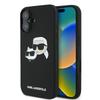 Karl Lagerfeld KLHMP16SSKCHPPLK iPhone 16 6.1" Black/black Hardcase Silicone Double Heads Print MagSafe