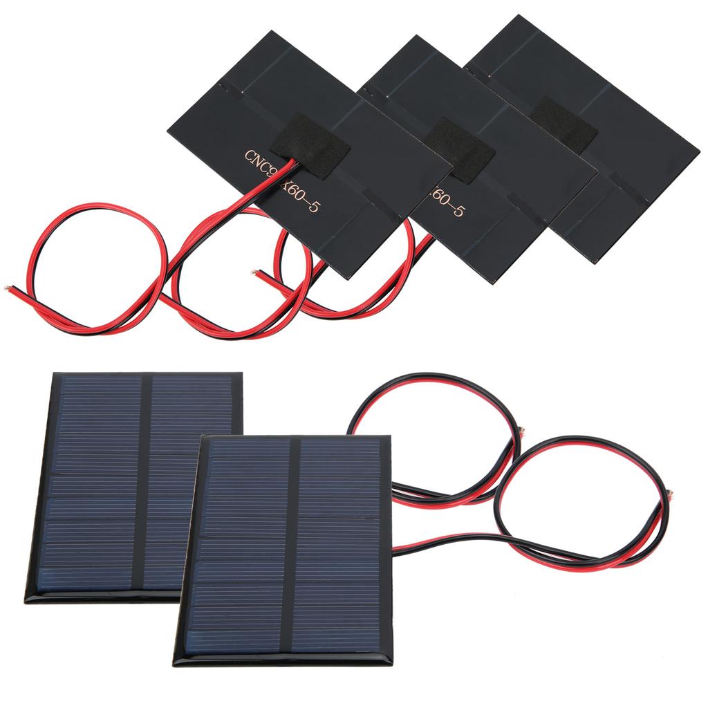 5pcs DC5V 150mA 5pcs Solar Panel Module with 30cm11.8in Wire Weather Resisitant Charging