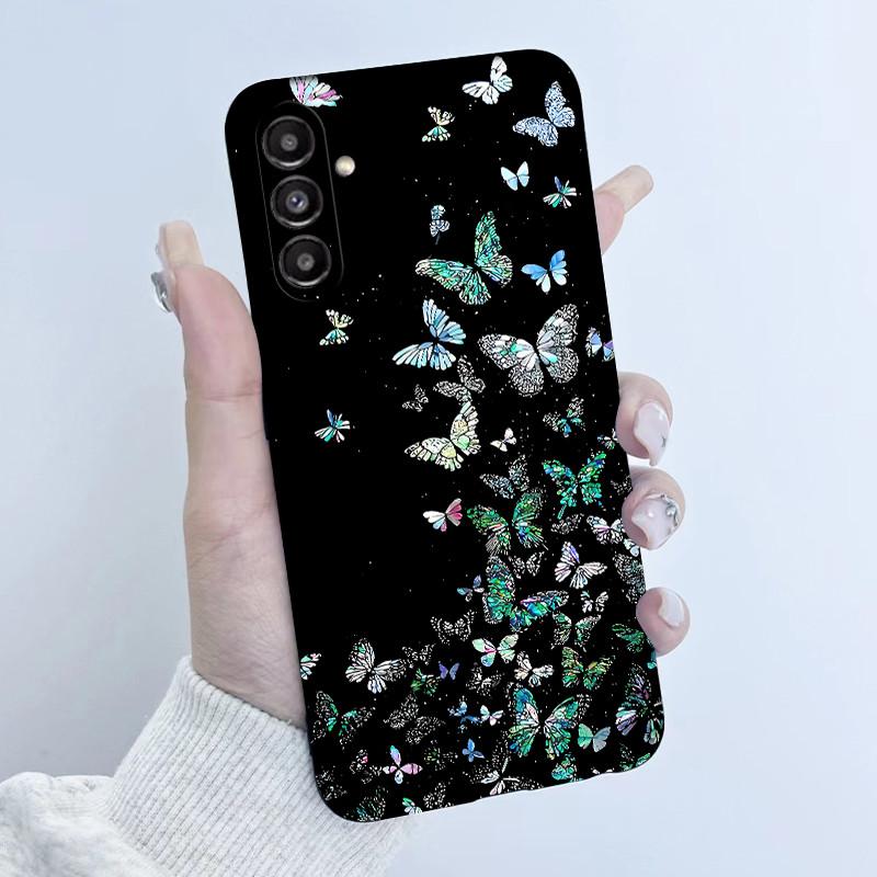 For Samsung A16 A56 5G Phone Case Butterfly Flower Girls 2025 Design Soft Silicone TPU Back Housing for Galaxy A 16 A 56 Covers