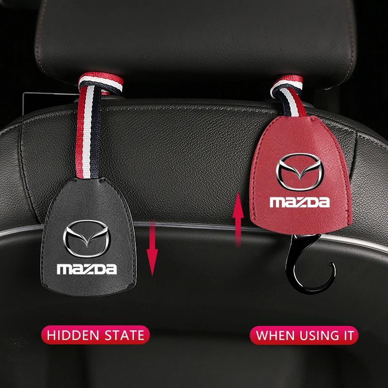 Závěs na opěradlo sedadla s logem auta Háček na tašku Skryté háčky do interiéru auta Pro Mazda 3 6 Atenza Axela Demio CX3 CX5 MP MS RX8 Autodoplňky