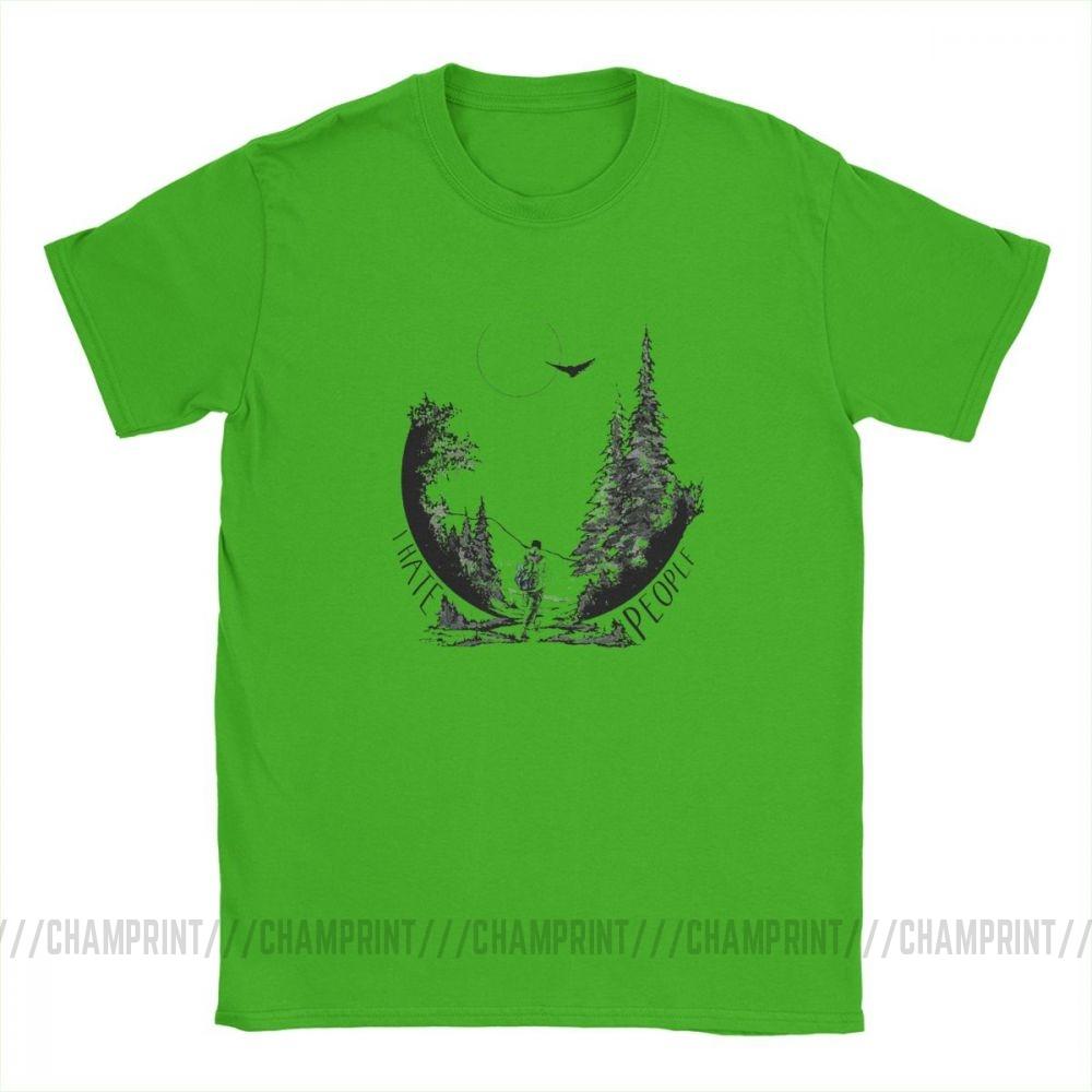 Herren T-Shirts Ich hasse Leute Camping Wandern Liebhaber Vintage Oberteile Wandern Trekking T-Shirts Rundhals