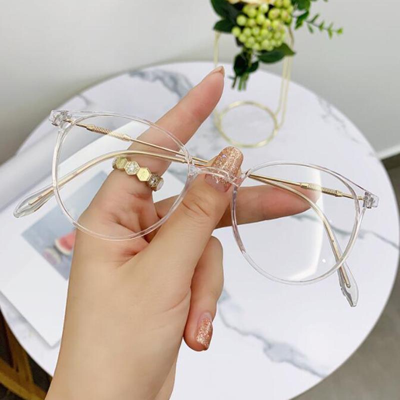 

Retro Metal Round Myopia Glasses Women Men Ultra Light Flexible Resin Short Sight Glasses Vision Care Diopter -1.00~-6.0 0