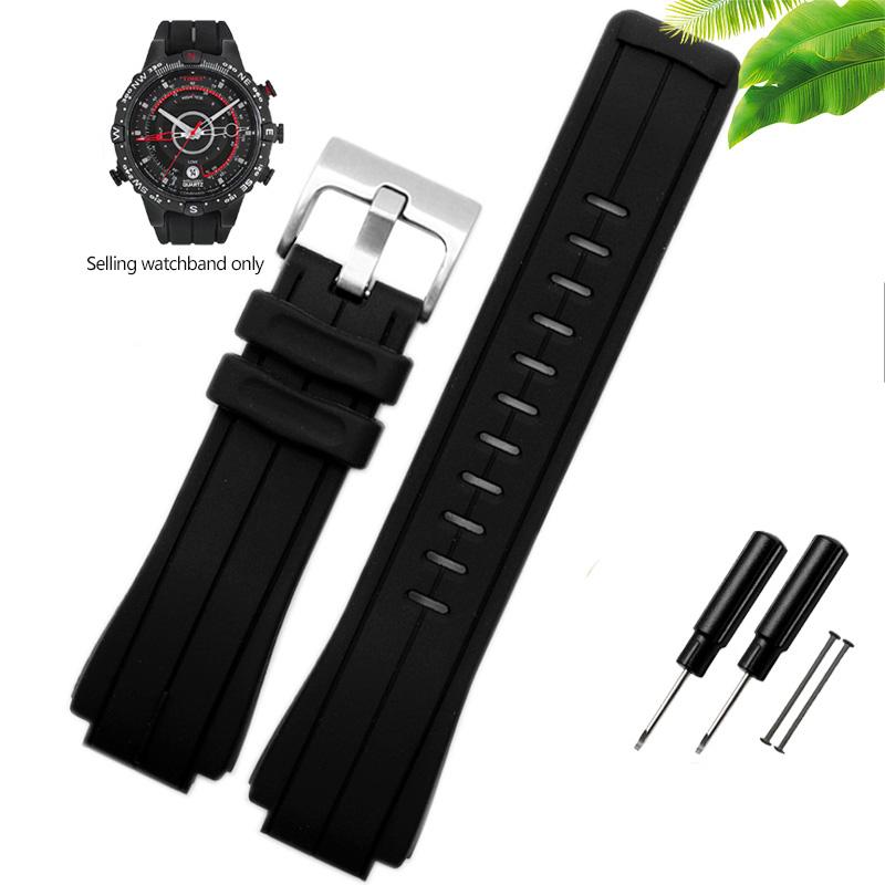 Rubber Watchband for Timex WATCH Tide T2N720 T2N721 TW2T76300 High Quantity Waterproof Silicone Leather Sport Strap 24*16mm