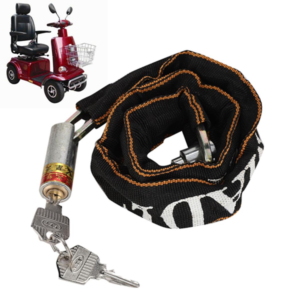 Bike Lock Anti Theft Motorcycle Mobility Scooter Chain Lock 80cm/31.5in Security Motorcycle Lock with 2 Keys