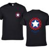 Classic Captain America Men's Casual T-shirt With Short Sleeves And O-neck Design