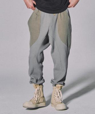 Peullojeulum Round Panel Jogger Pants [Khaki]