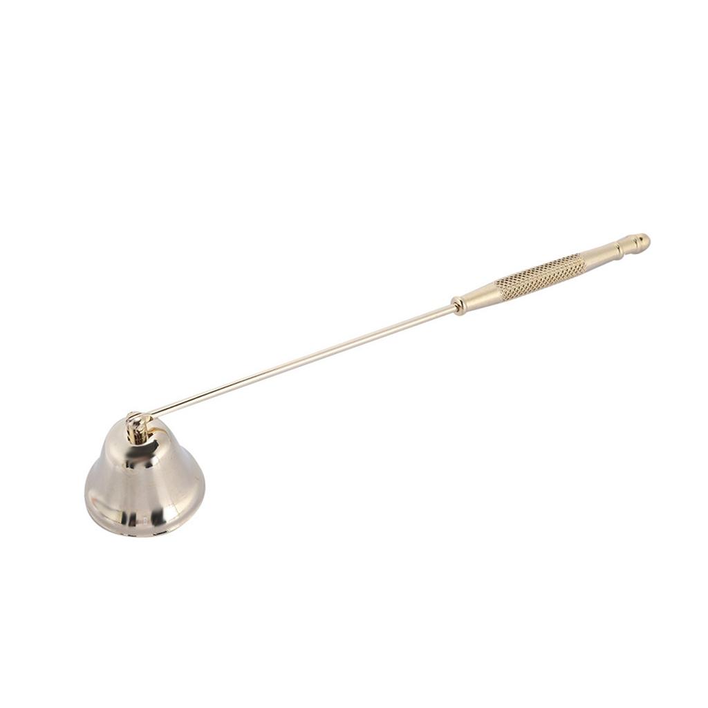 1Pcs Fashion Stainless Steel Bell Shaped Candle Snuffer Wick Trimmer Cover Hand Tool(gold)