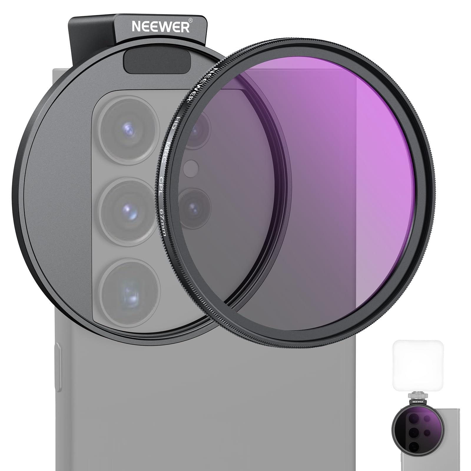 

[NEEWER] 67mm CPL Smartphone Filter - camera accessory
