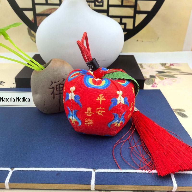 

Linen Apple Scent Small Fú Fruit Sachets - Scenic Souvenir & Safety Talisman Pendant красный