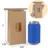 Grease Resistant Bakery Bags With Window Oil-proof Kraft Paper Bags 50pcs 5x2.95x9.45 Inches Tin Tie Tab Lock Bags Brown Window Bags Coffee Bags Popco