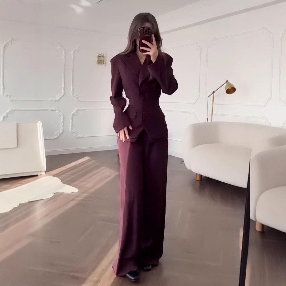 2025 Fall Women's V-Neck Long-Sleeve Cardigan and Pants Set