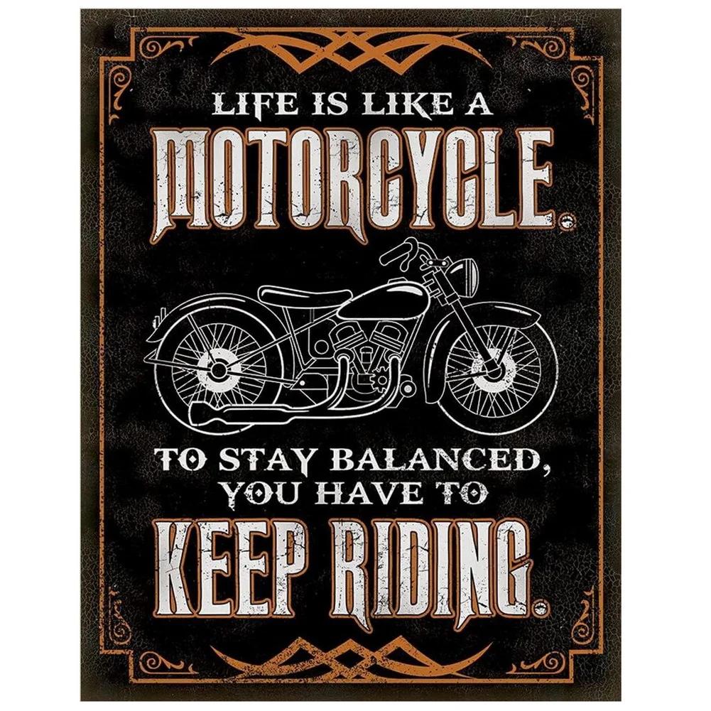 Retro Pinup Girls Motorcycle Metal Tin Signs  Vintage Wall Art Decor for Game Room Cafe Garage Club Bar  Iron Plaque Posters