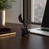 Small Angel Statue 3D Printed Dancing Figurine, Modern Winged Women Statue, Collectible Decorative Sculpture for Living Room, Bedroom, Bookshelf
