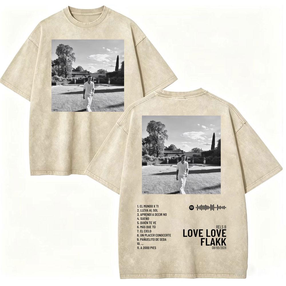 Vintage Washed Rapper Rels B Album Merch Tshirts Men Women Hip Hop Fashion Short Sleeve T Shirt Summer Casual Cotton Tshirts