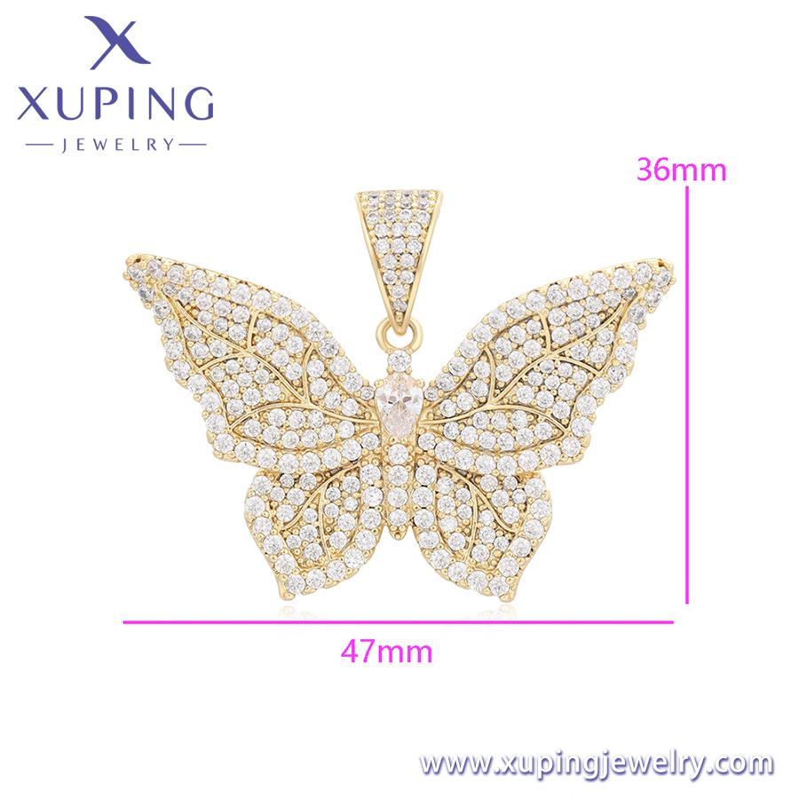 X000687475 XUPING Jewelry Realistic Butterfly Pendant Fashion Gold Plated Pendant for Necklace Jewelry