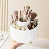 Weiß Rosa 360° drehbarer Make-up-Organizer Tragbare Desktop-Kosmetik-Aufbewahrungsbox Badezimmer Multifunktionaler Lippenstift-Pinselhalter