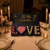 Leere Valentinstag LOVE Briefbox, Romantische befüllbare Geschenkbox, Schokoladen-Erdbeer-Süßigkeiten-Schmuck-Verpackungsbox für Geburtstag, Hochzeitsfeier