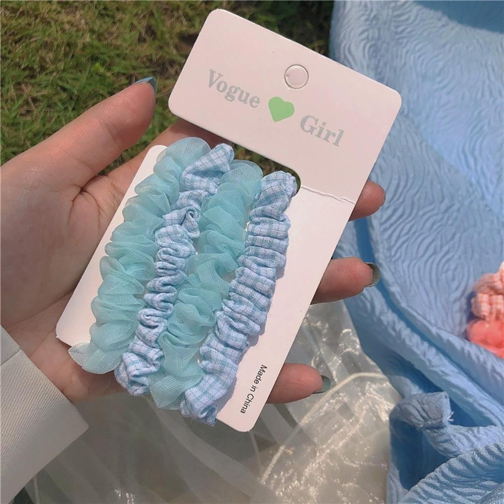 4pcs/set Sweet Colorful Hair Band Simple Temperamental Hair Tie Highly Elastic Rubber Band Headwear Hair Accessory for Women