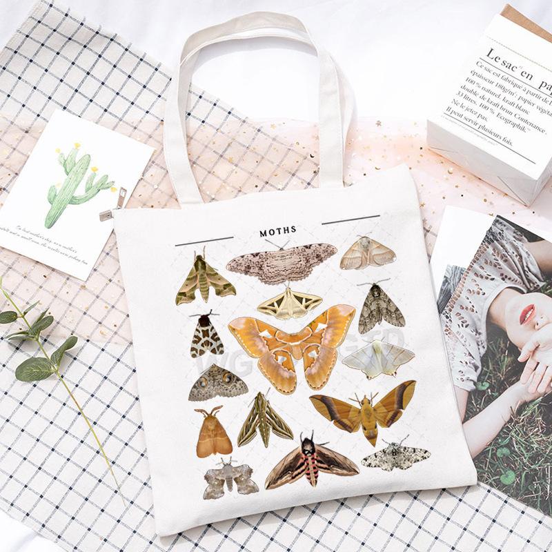 Insect Printed Casual Shoulder Bag Daily Versatile Large Capacity Canvas Bag 2025 New