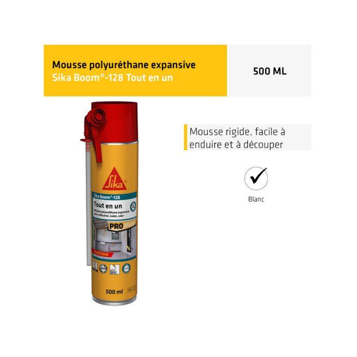 Mousse expansive tout en un manuelle SIKA - SikaBoom 128 - 500ml
