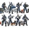 Weltkrieg Armee Militär Soldaten Spezialeinheiten Modell Zusammenbau Bausteine Ziegel Detailliertes Bildungsmodell DIY Geburtstagsspielzeug