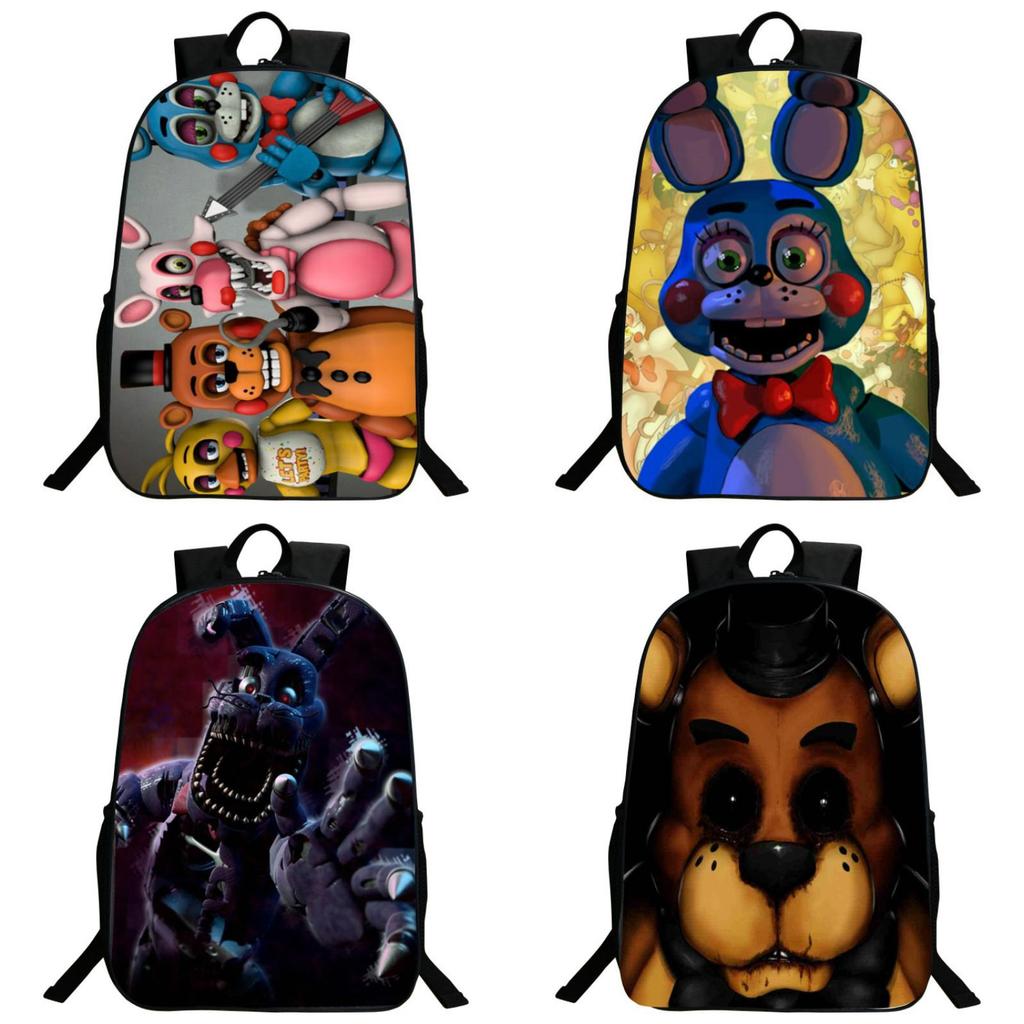 Vibrant Five Nights At Freddy's Backpack With Anime Pattern For Kids And Students