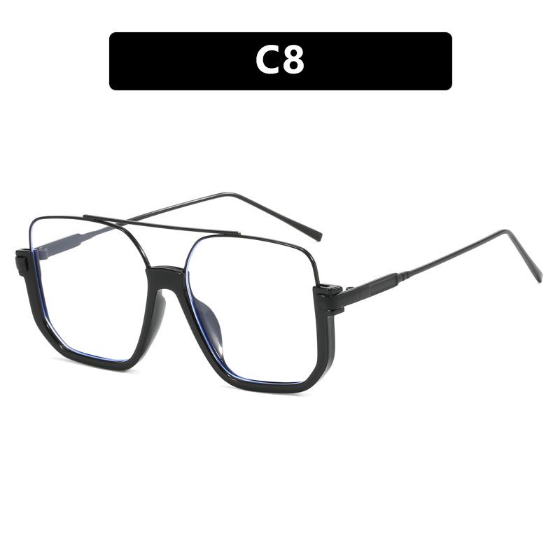 2023 Korean Style Retro Large Frame Double Bridge UV Protection Sunglasses for Driving.
