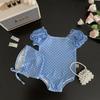 Ensemble de maillot de bain pour bébé de style coréen: Grenouillère pour Bébé Fille & Bonnet de Bain pour Vêtements de Plage d'Été